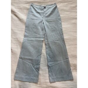 Mara Hoffman Trousers Arlene Pants Size 4‎ Blue Hemp Linen Cotton Made in USA